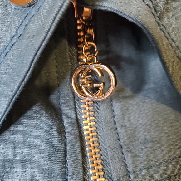 JINGPIN FUSHI | Women's teal argyle quilted texture fashion jacket. Size XS. - Picture 4 of 11